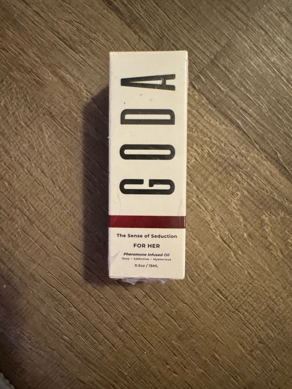 Pheromone Infused Body Oil for Her - White & Burgundy